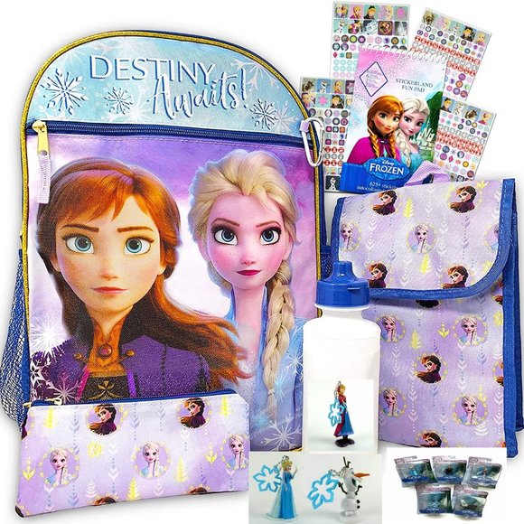 Disney Frozen 7Ps Elsa & Anna Destiny Awaits 16" Backpack Bundle NEW/NWT - Picture 2 of 4